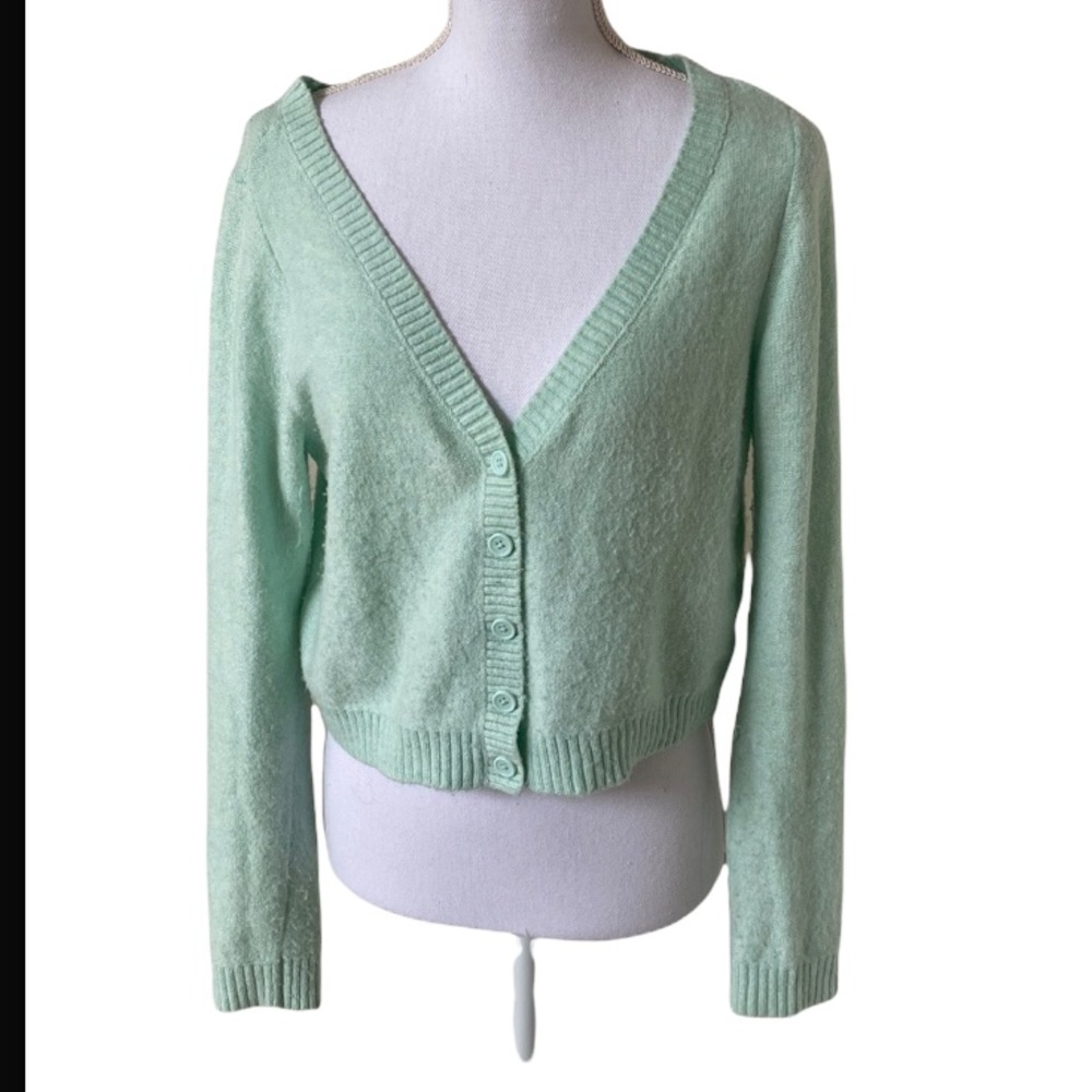 American Eagle Outfitters Mint Green Cardigan